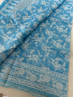 Organza chikkankari