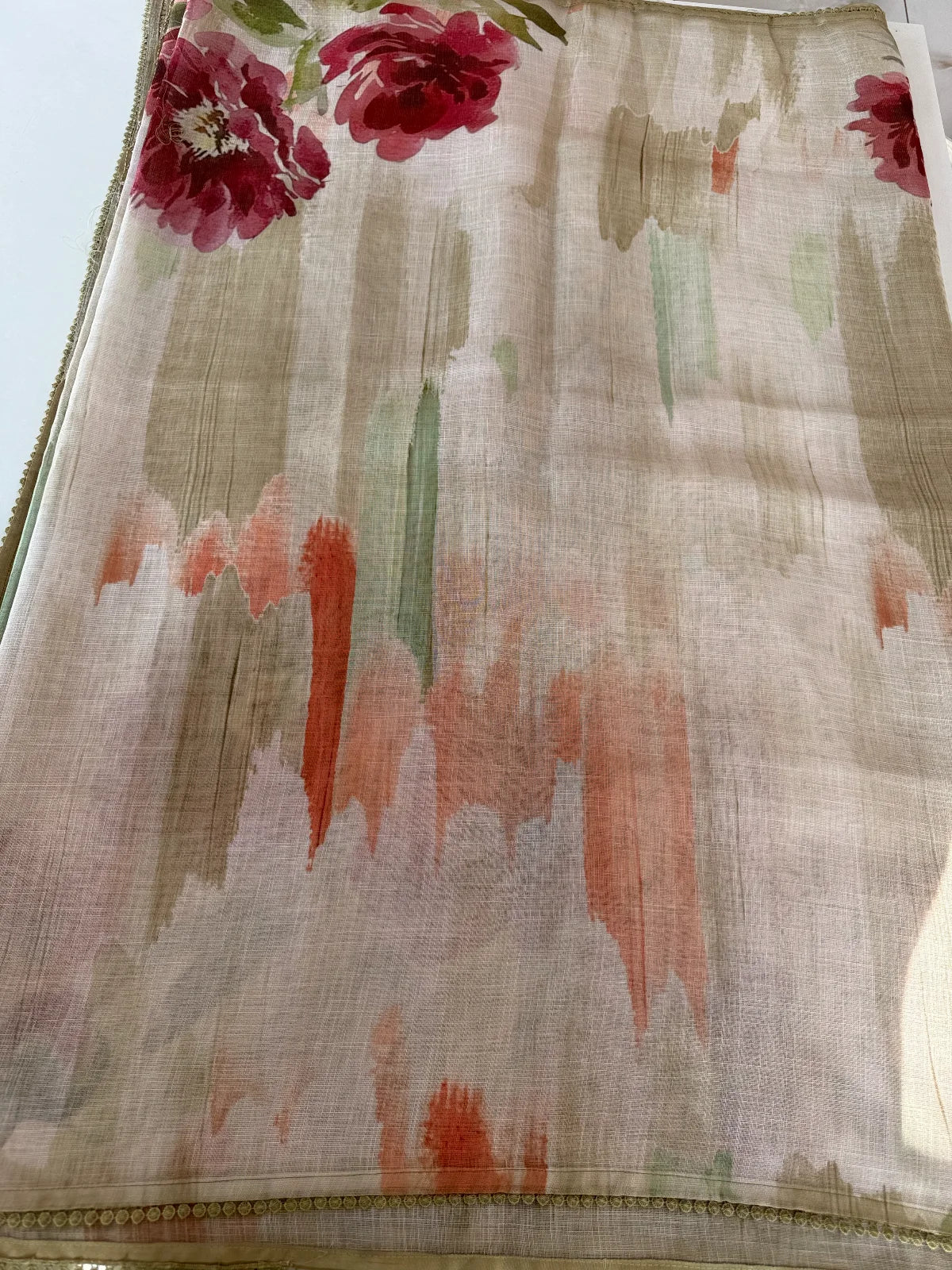 French rose linen