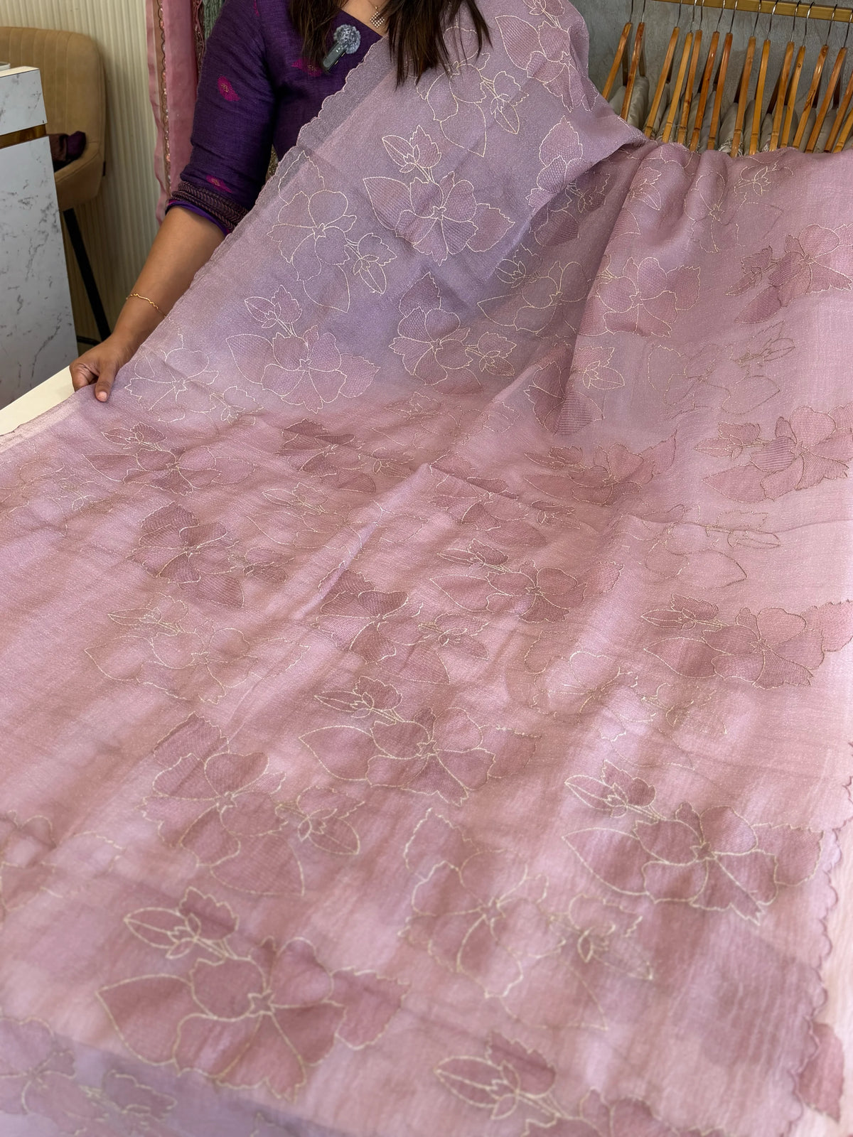 Foam crush Saree/ CW714