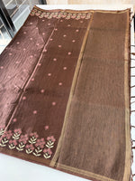 Soft Semi Tussar Saree/ D139