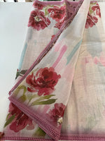 French rose linen