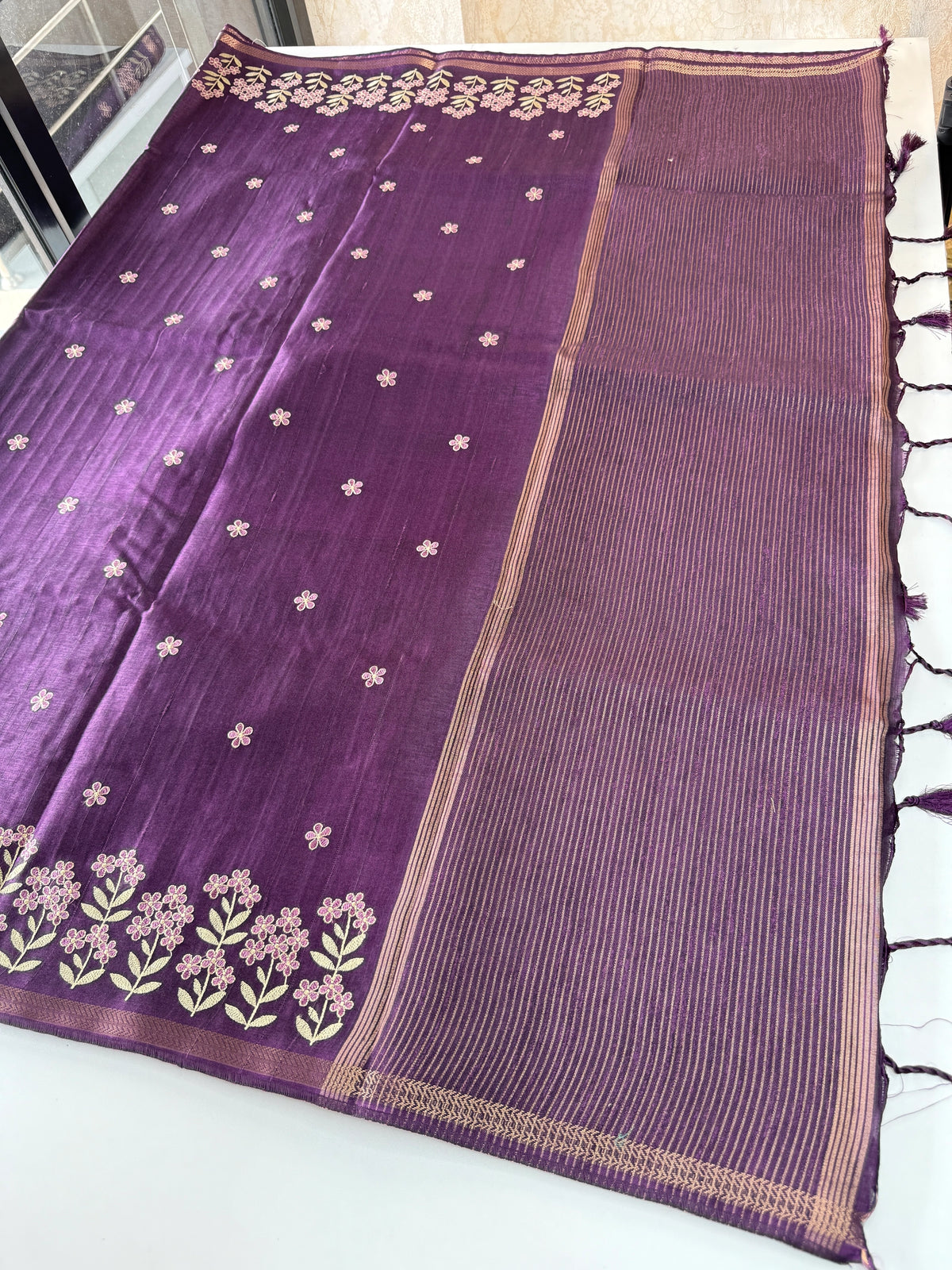 Soft Semi Tussar Saree/ D139