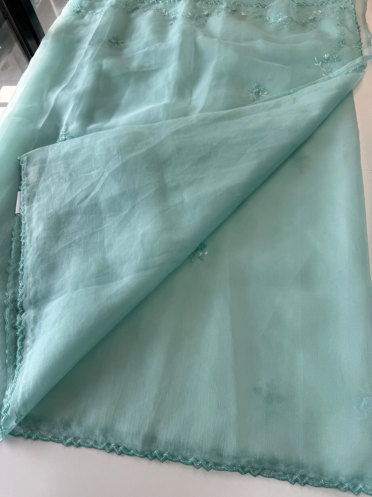 Glass organza saree/ AM109