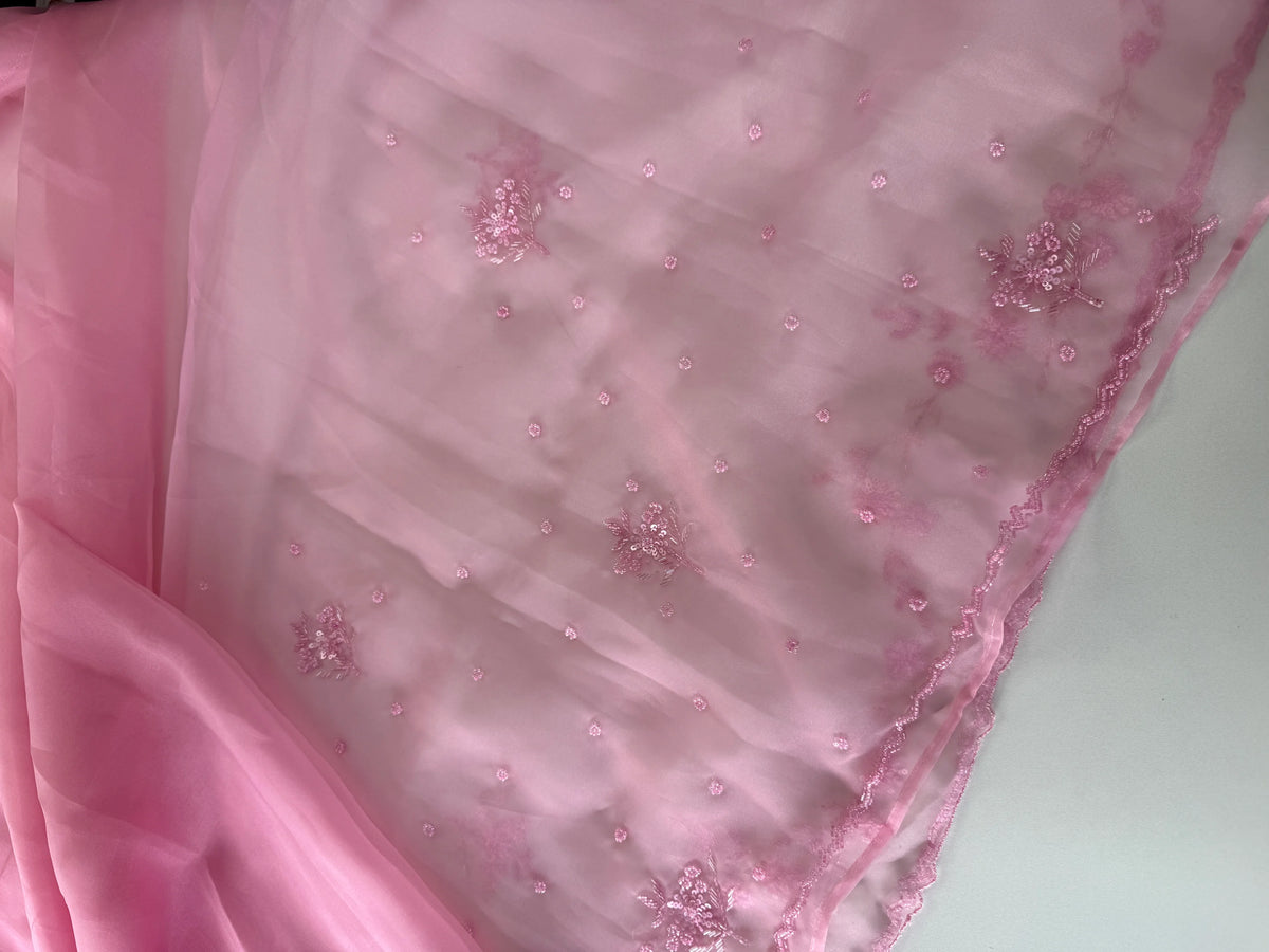 Glass organza saree/ AM109