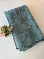 Soft Organza wit appliqué work / CW06