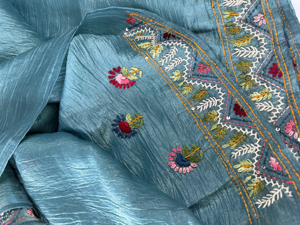 Crushed Crape Saree / KJ14