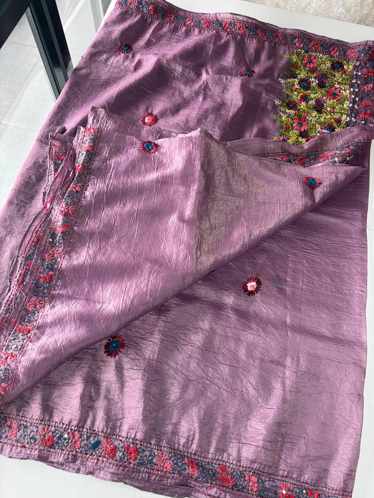 Crushed Crape Saree / KJ14