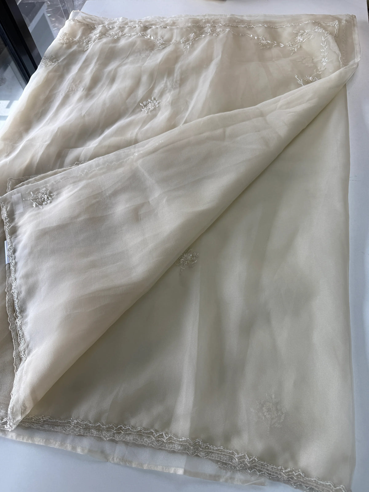 Glass organza saree/ AM109