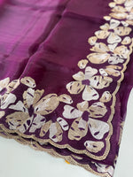 Glass Organza Saree/ CW493