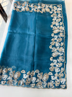 Glass Organza Saree/ CW493