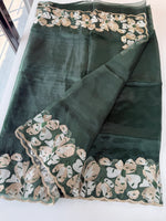 Glass Organza Saree/ CW493