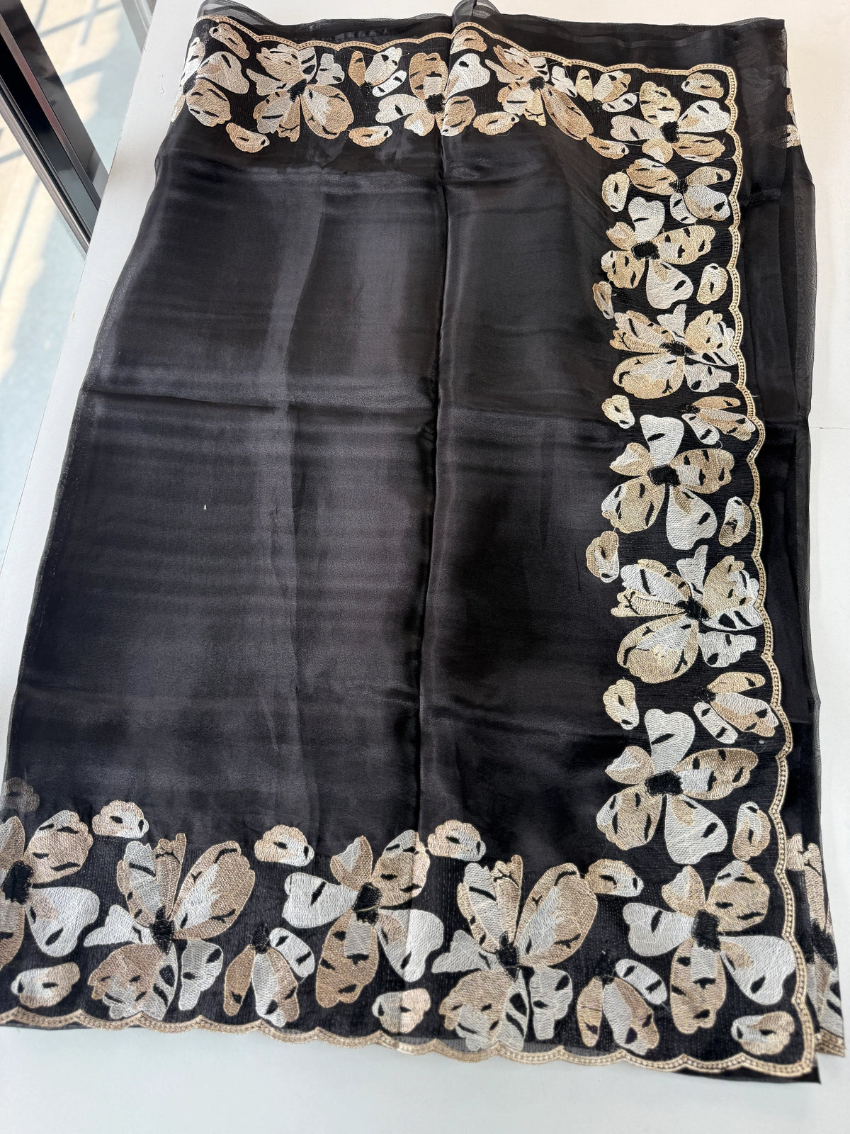 Glass Organza Saree/ CW493