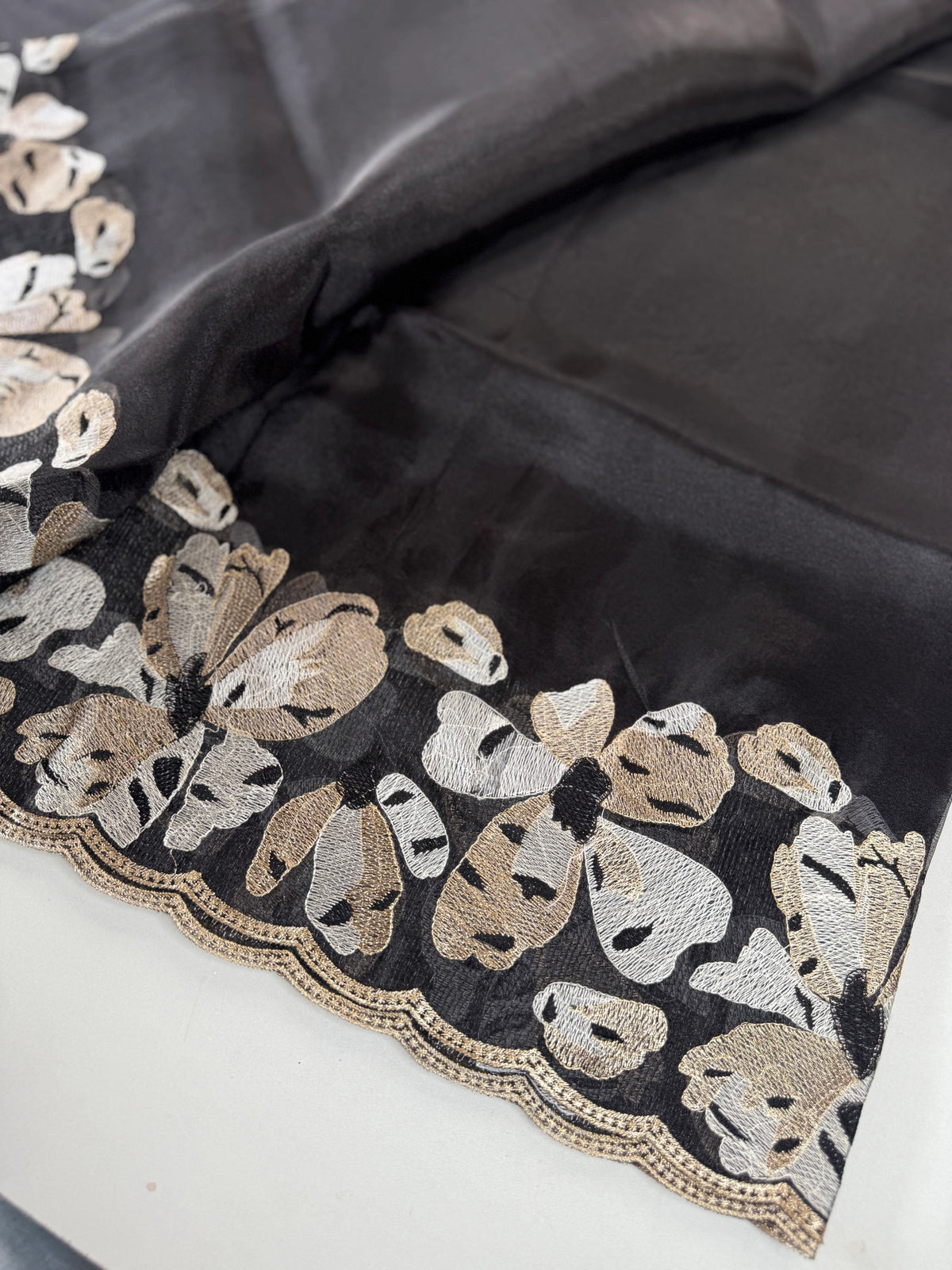 Glass Organza Saree/ CW493