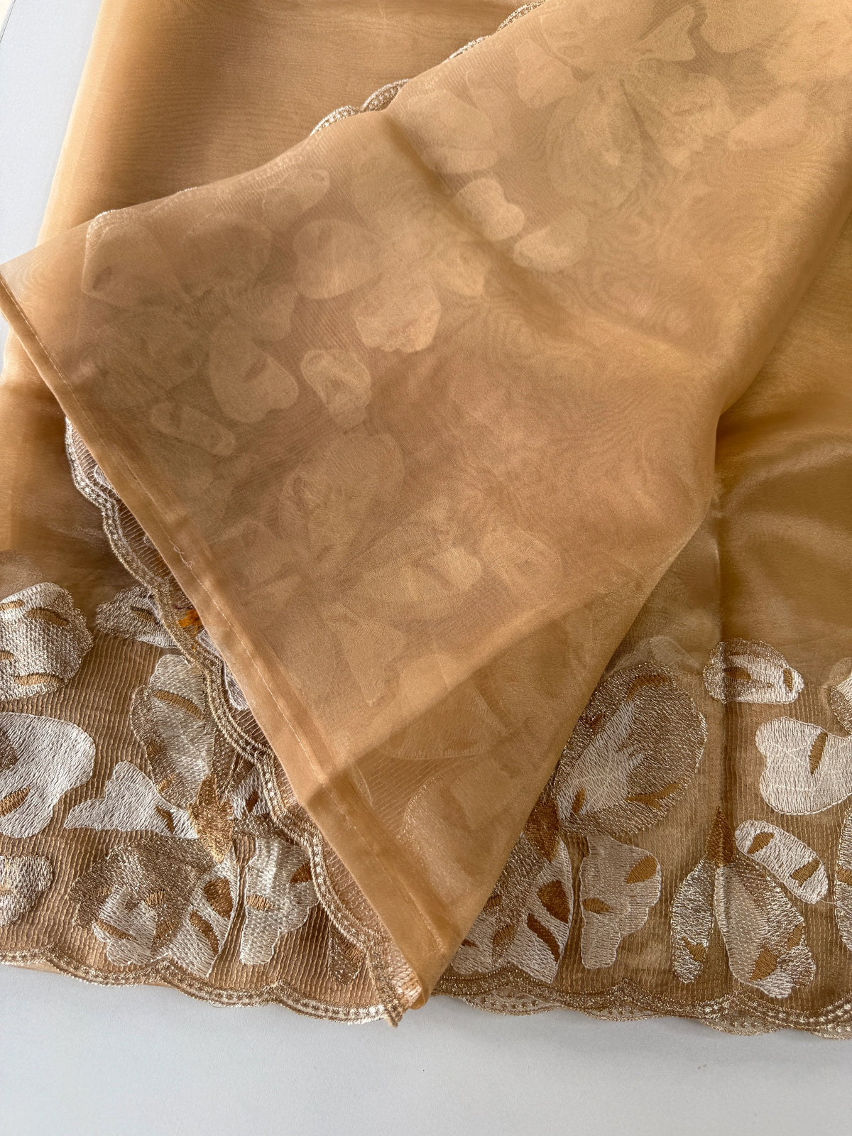 Glass Organza Saree/ CW493
