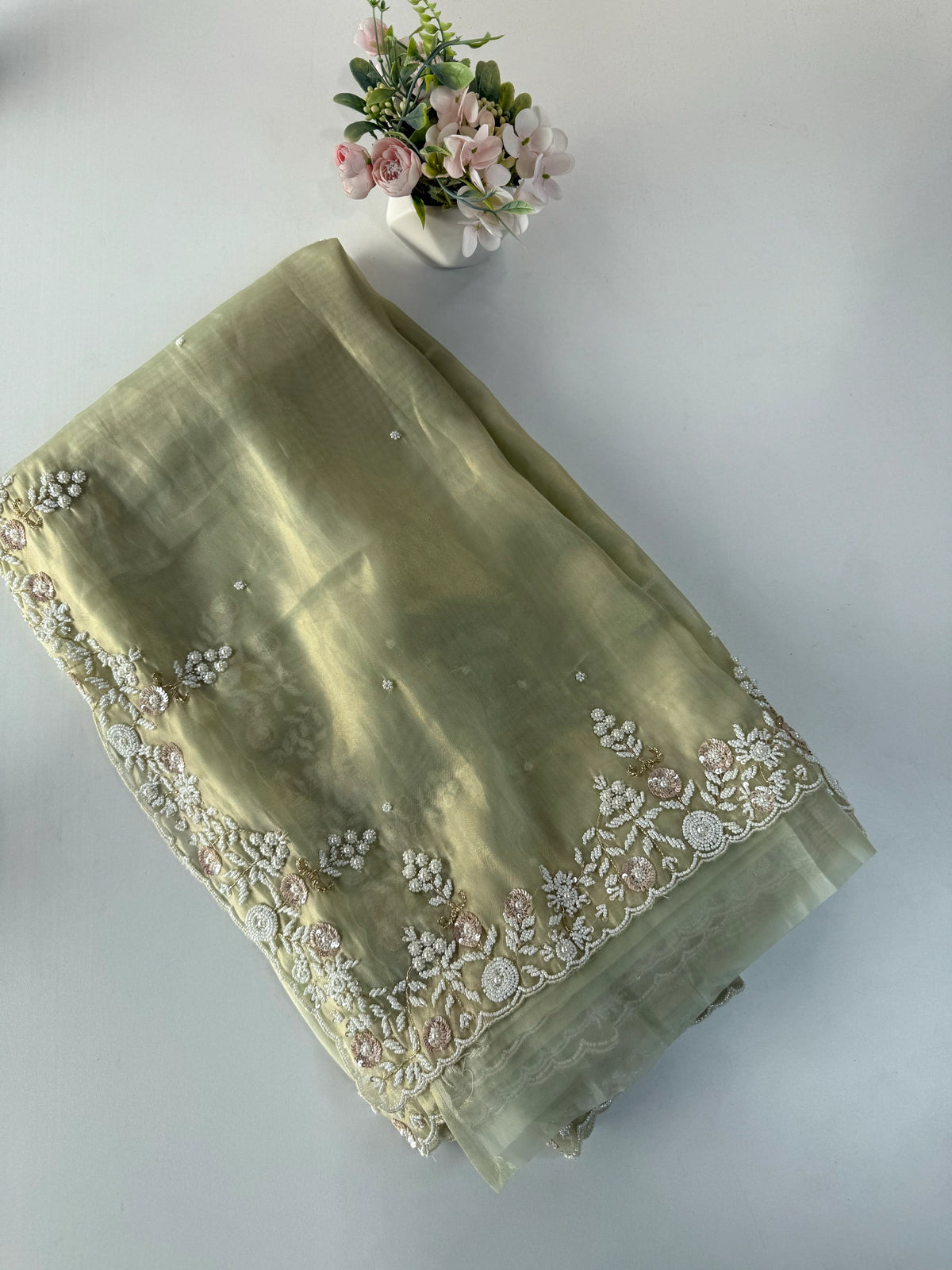 Tissue Organza Saree/ SA001