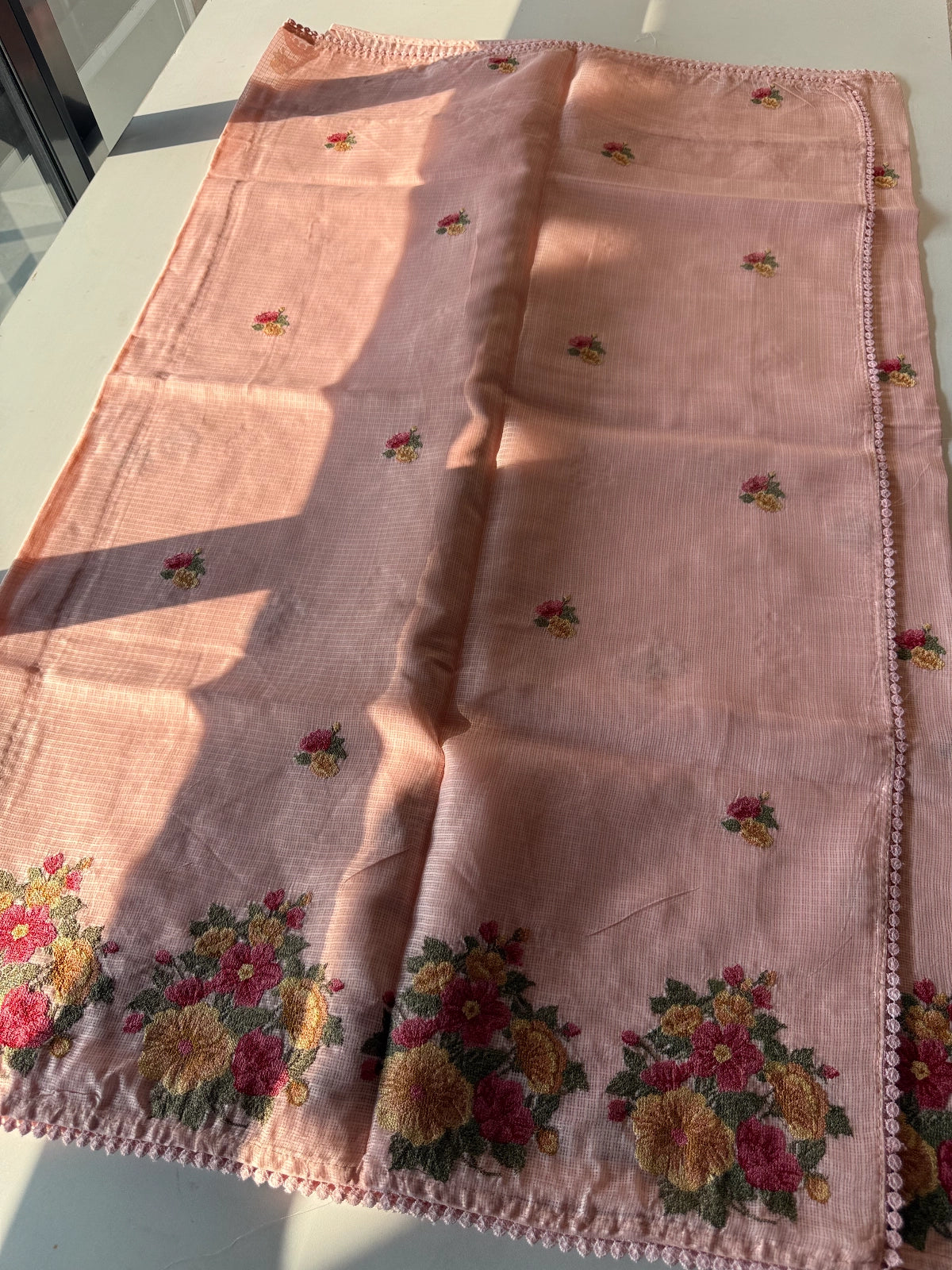 Silky kotta saree Peach Color / BL645