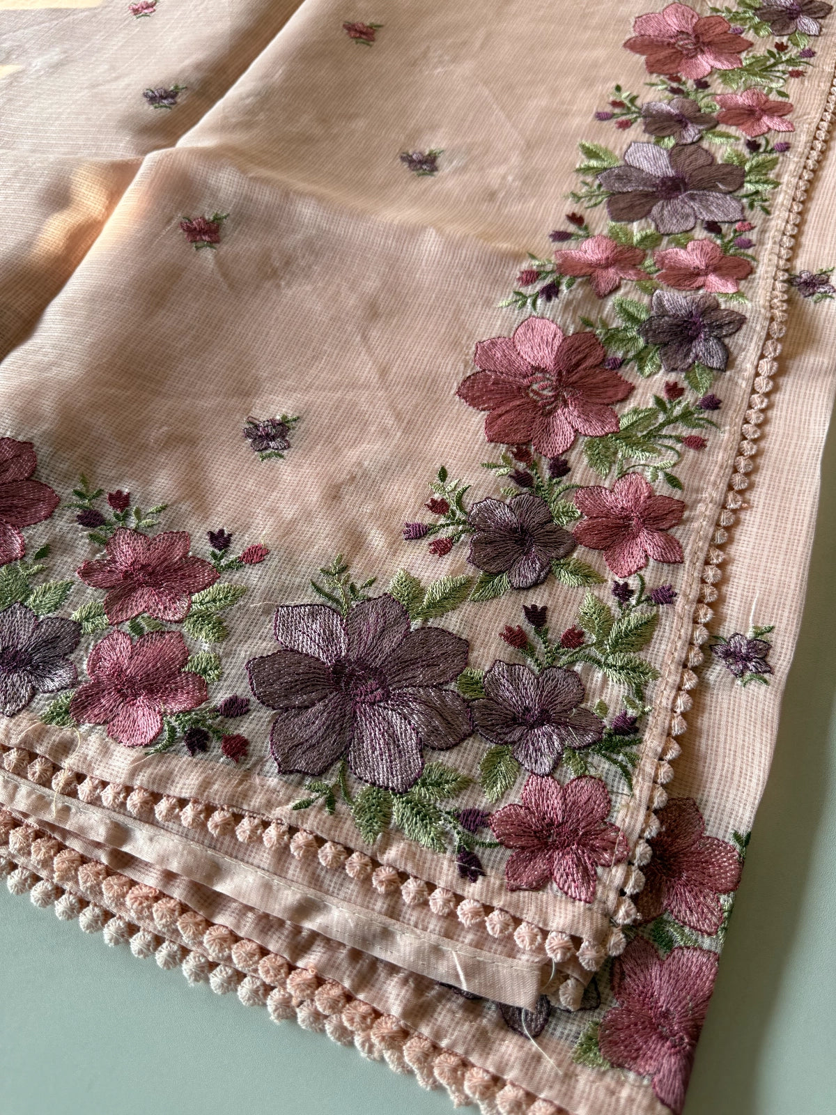 Silky Kotta Saree Peach Color / AA621