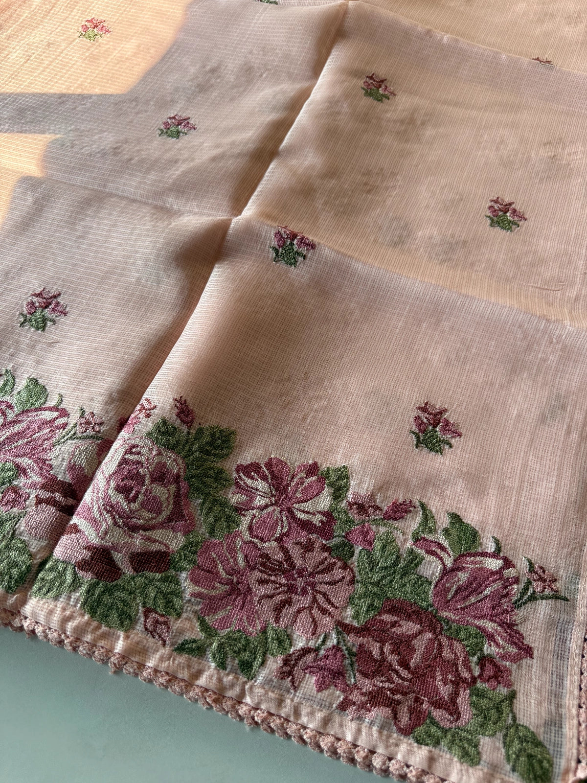 Silky kotta Saree Peach Color / 4624