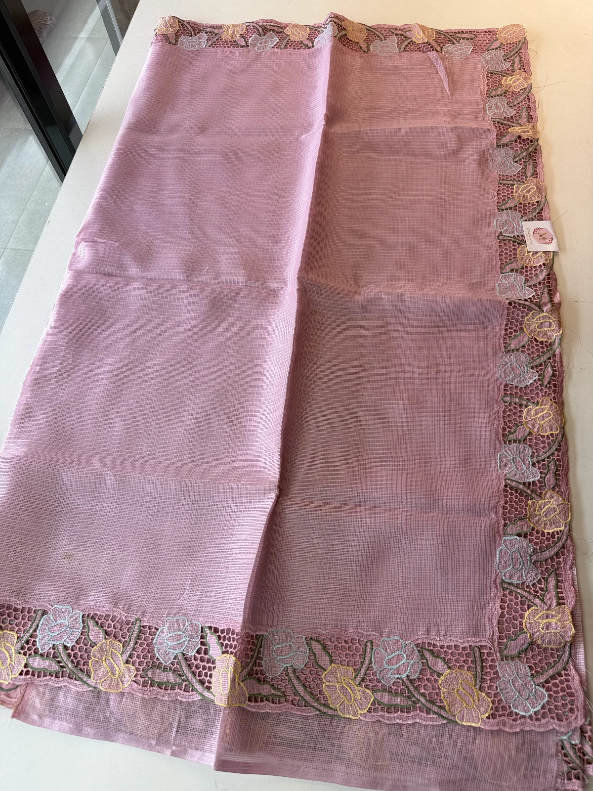 Silky Kotta cutwork Saree/ LAV04