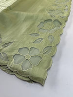 Slub Silk Saree floral appliqué / 125EFS