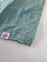 Slub Silk Saree floral appliqué / 125EFS