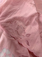 Slub Silk Saree floral appliqué / 125EFS