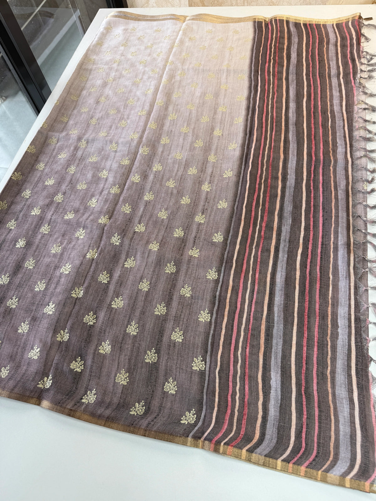 Linen Blened Saree/ RLM56