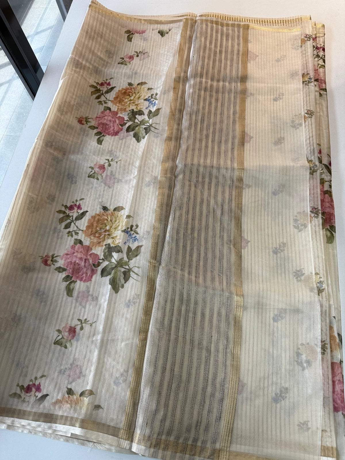 Chanderi Organza blended Saree /DG380