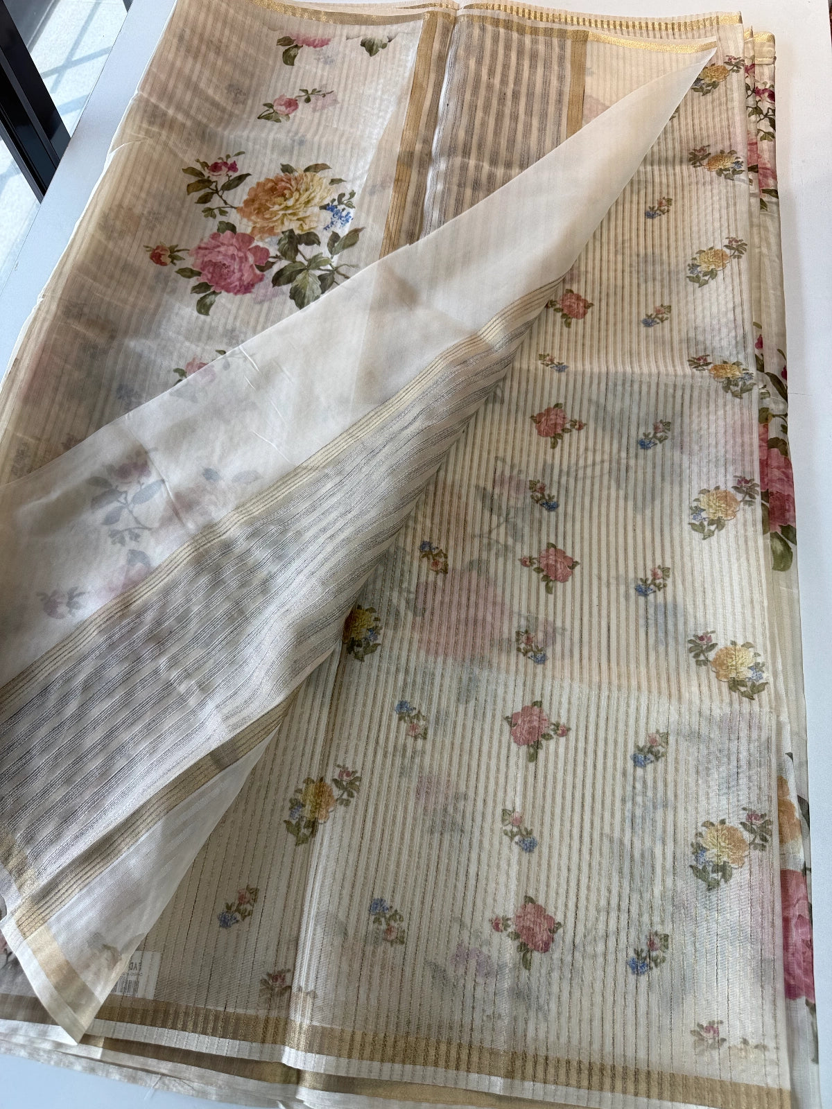 Chanderi Organza blended Saree /DG380