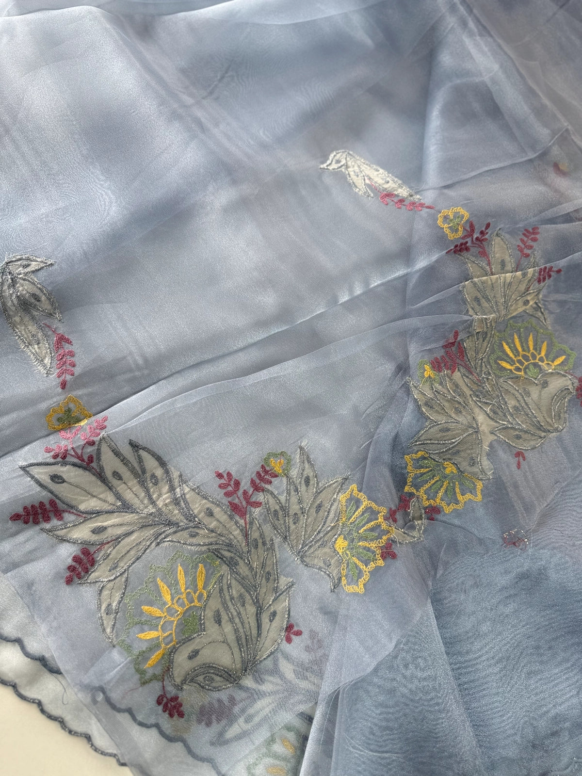 Glass Organza Saree/ 5598