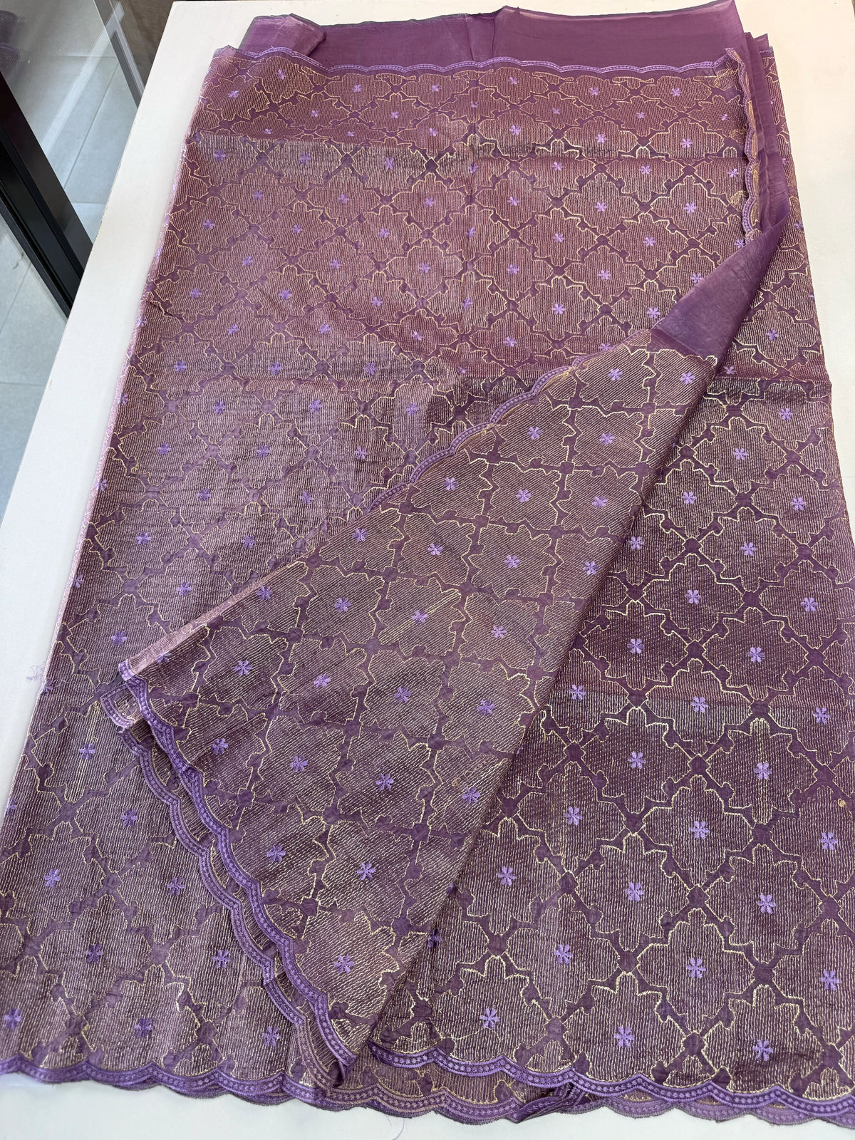Crushed Organza Saree/ CW3166