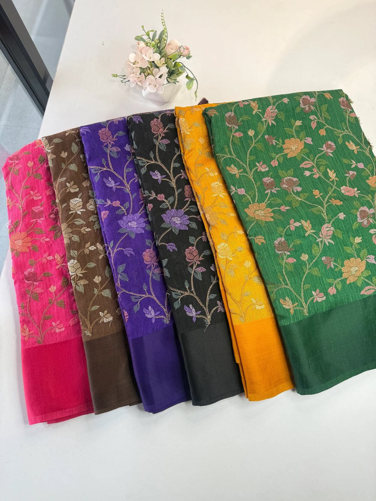 Semi Jute Saree/ 386E