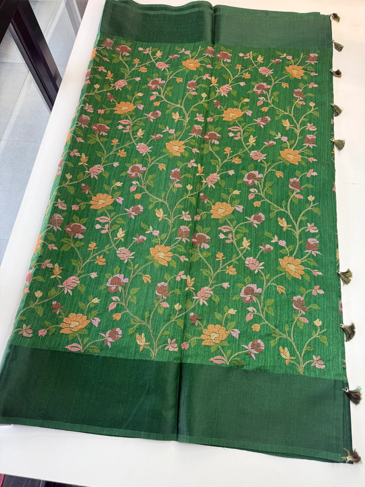 Semi Jute Saree/ 386E