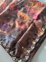 Crushed Organza Saree/ MC971