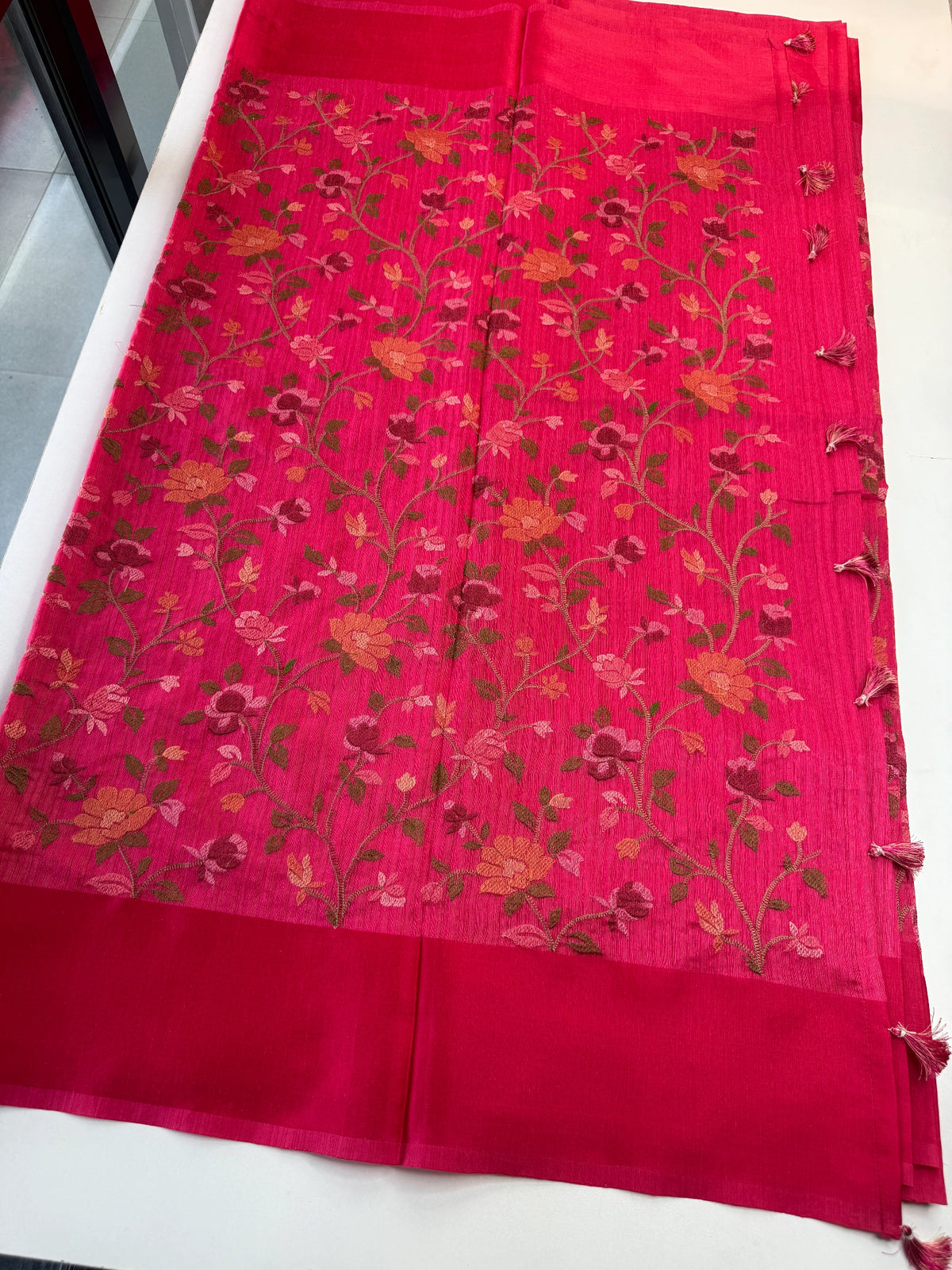 Semi Jute Saree/ 386E
