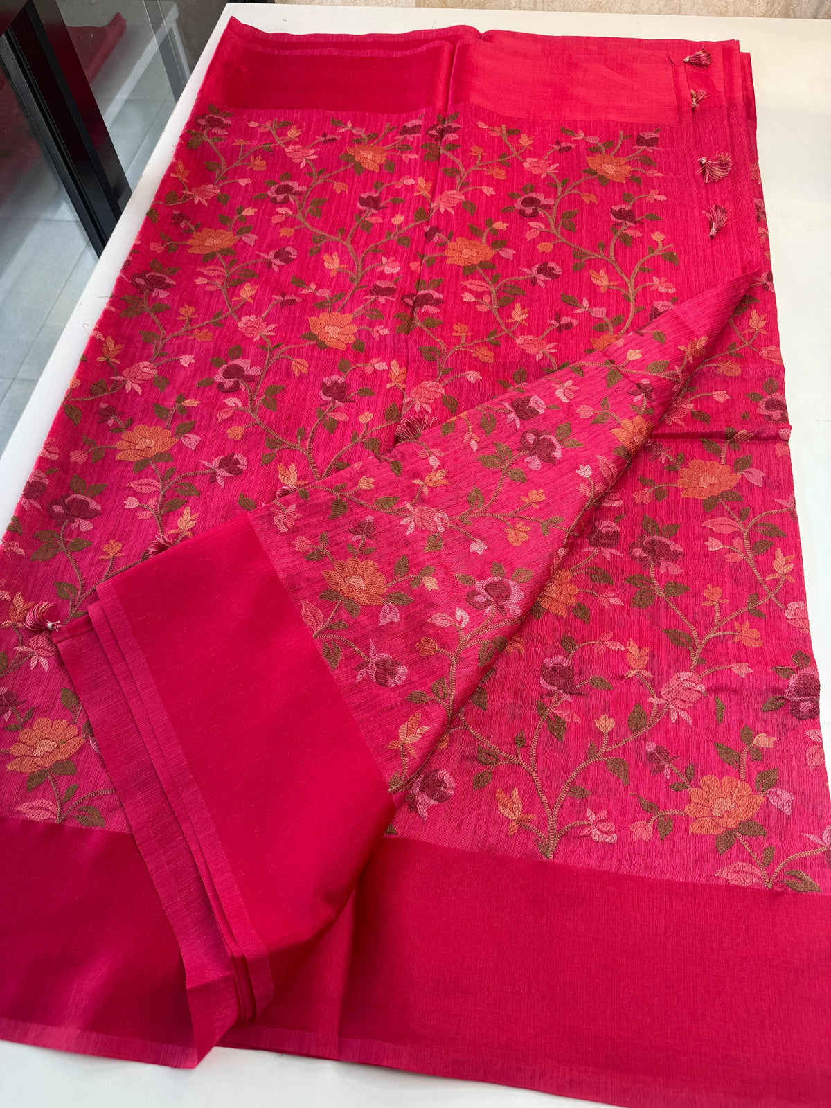 Semi Jute Saree/ 386E