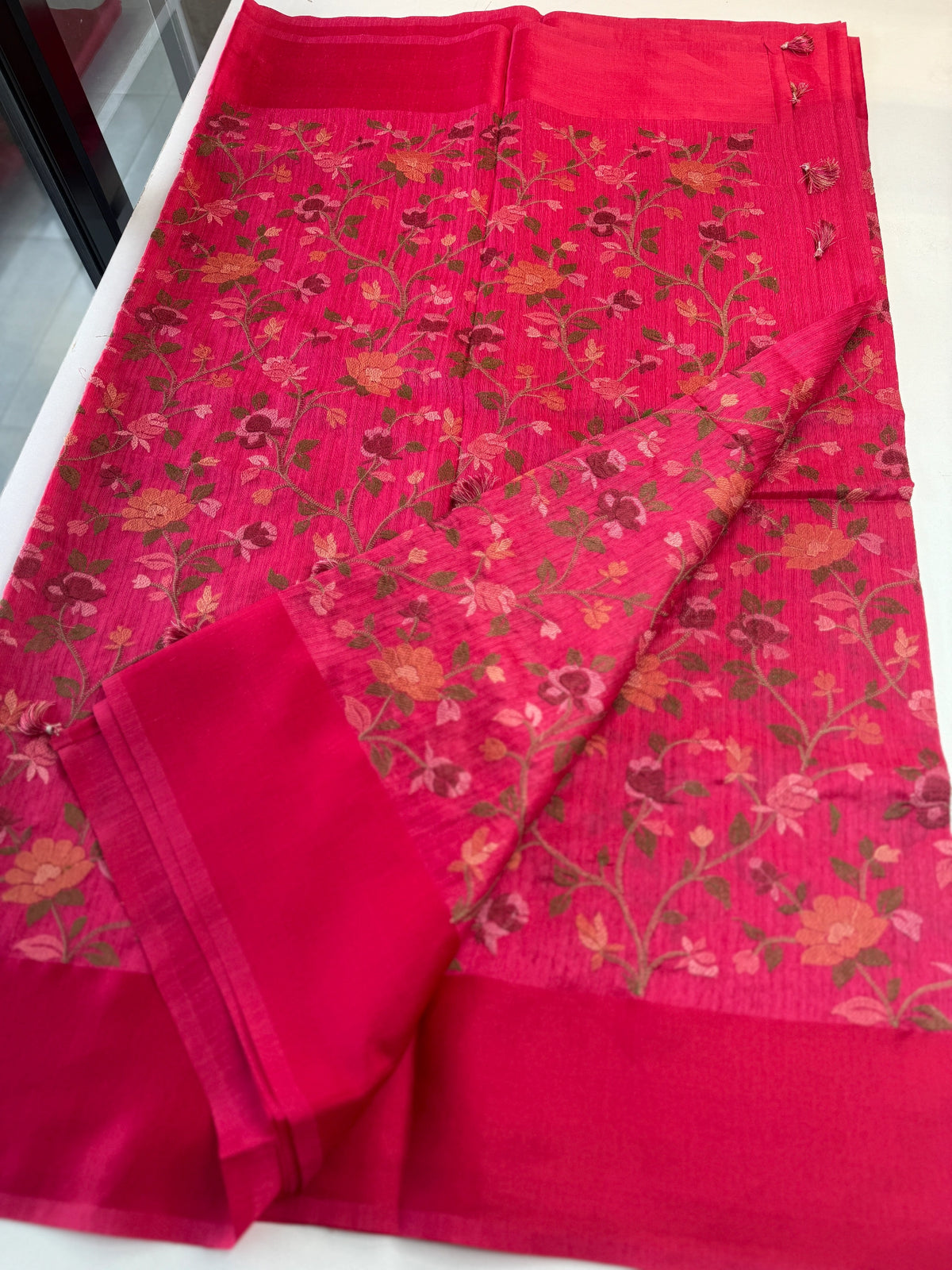 Semi Jute Saree/ 386E