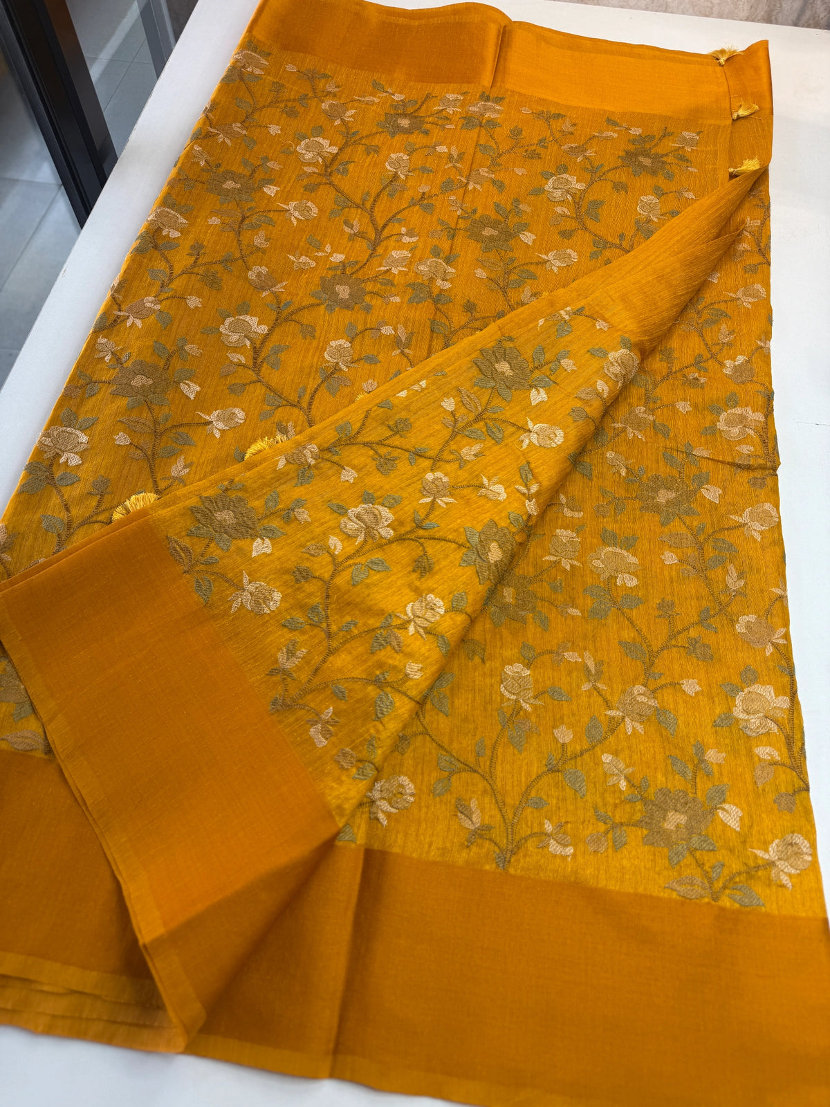 Semi Jute Saree/ 386E