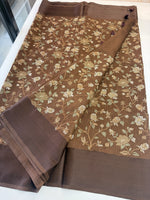Semi Jute Saree/ 386E
