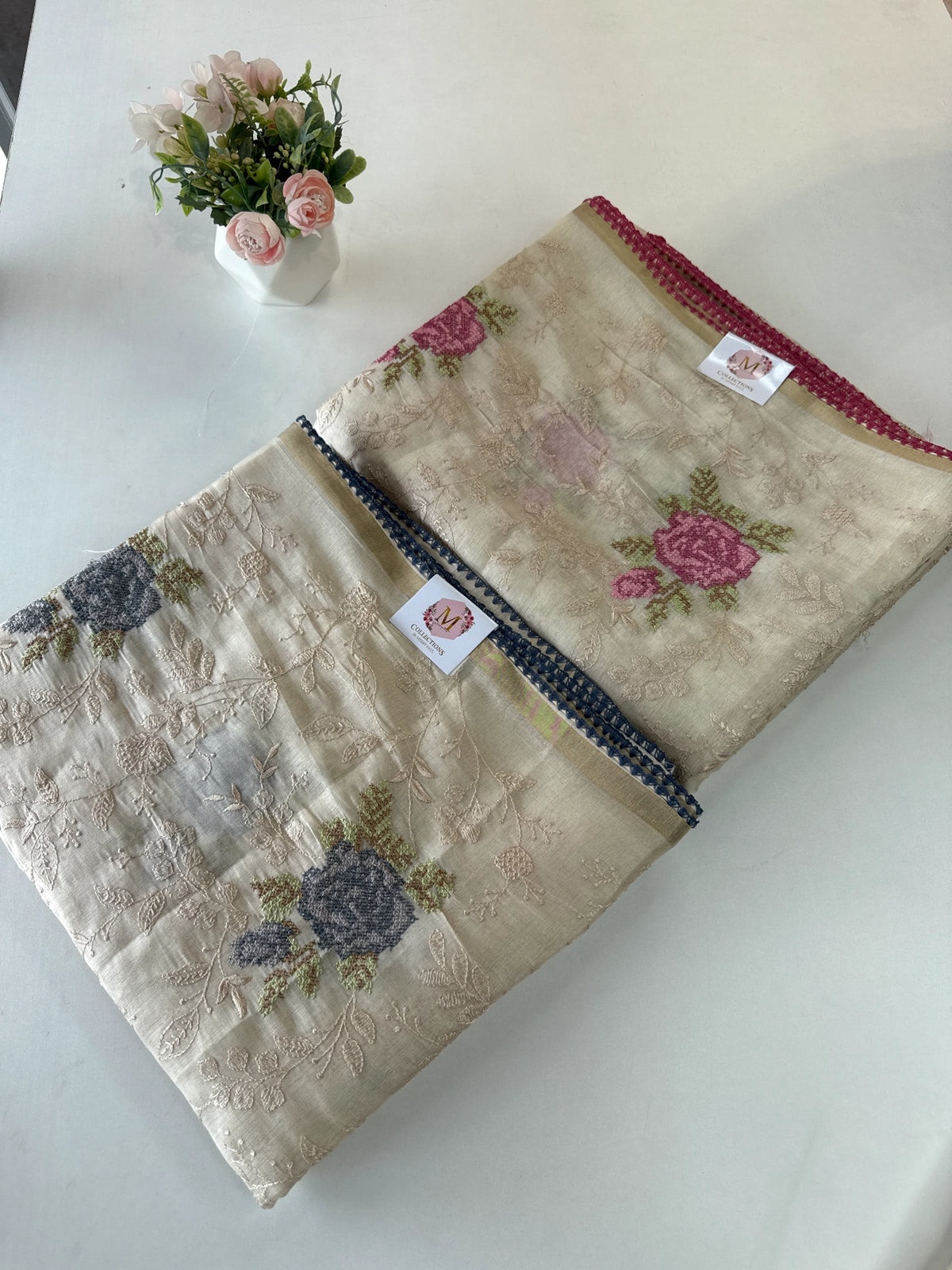 Chanderi Organza Blended Saree/ 1310