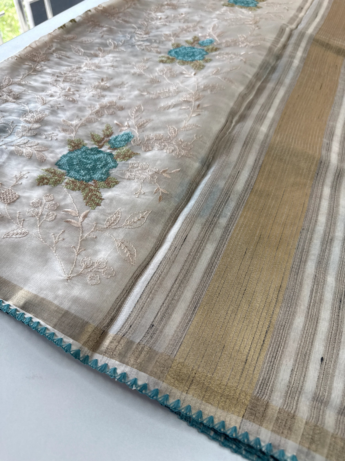 Chanderi Organza Blended Saree/ 1310