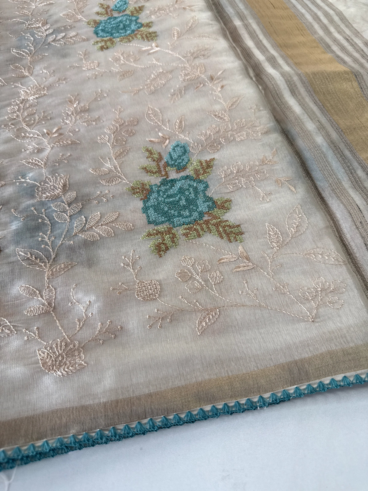 Chanderi Organza Blended Saree/ 1310