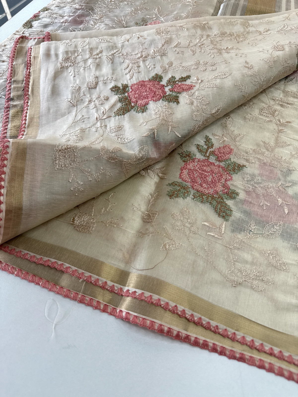 Chanderi Organza Blended Saree/ 1310