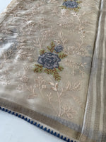 Chanderi Organza Blended Saree/ 1310