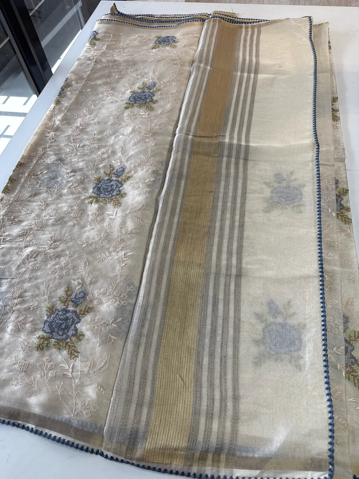 Chanderi Organza Blended Saree/ 1310