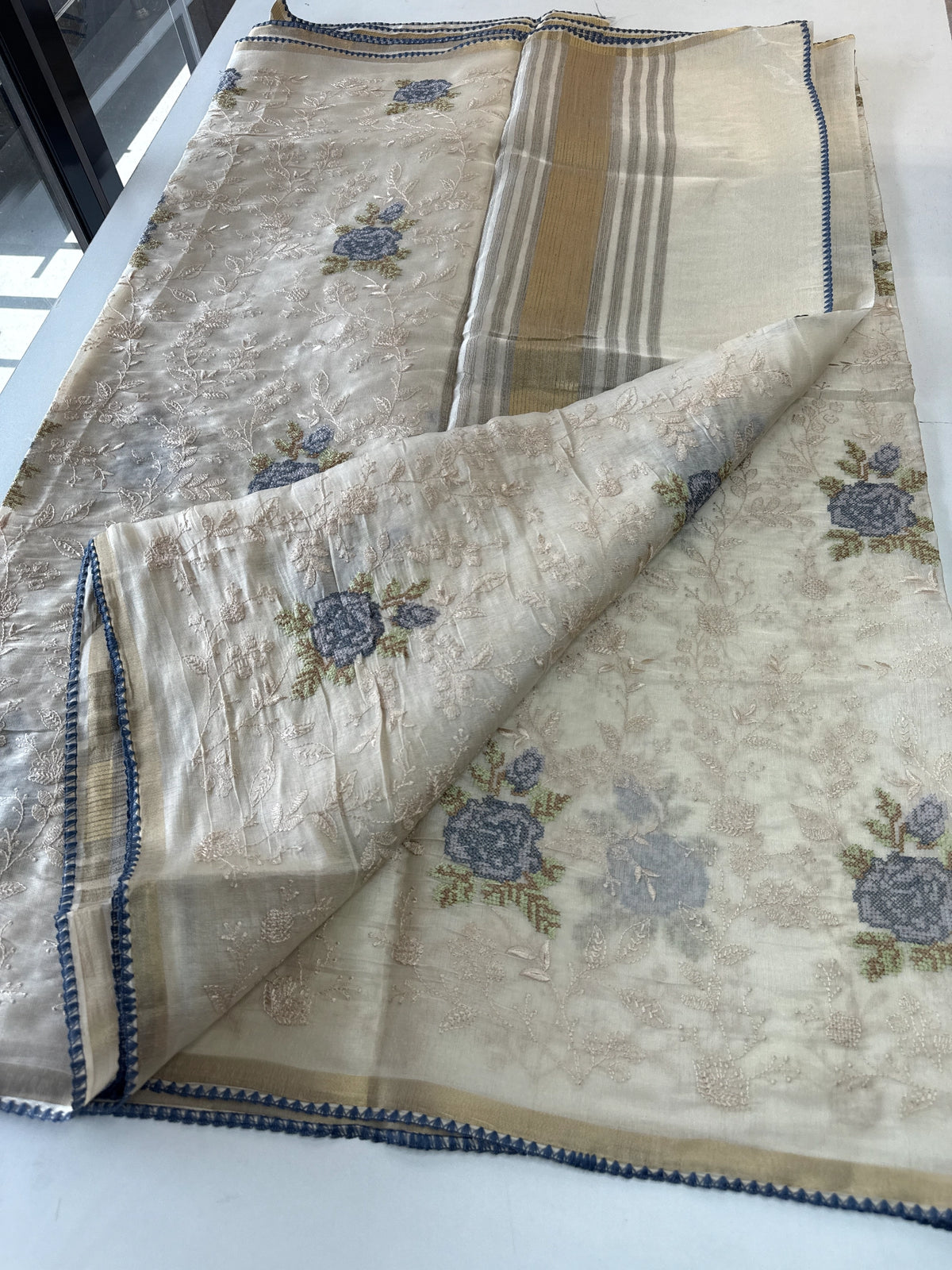 Chanderi Organza Blended Saree/ 1310