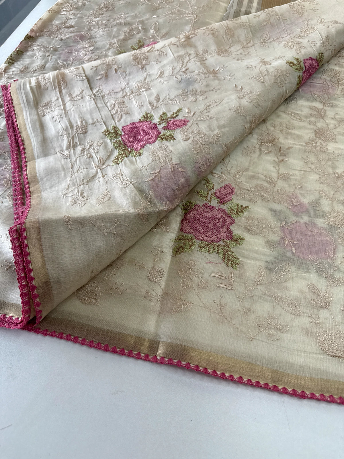 Chanderi Organza Blended Saree/ 1310