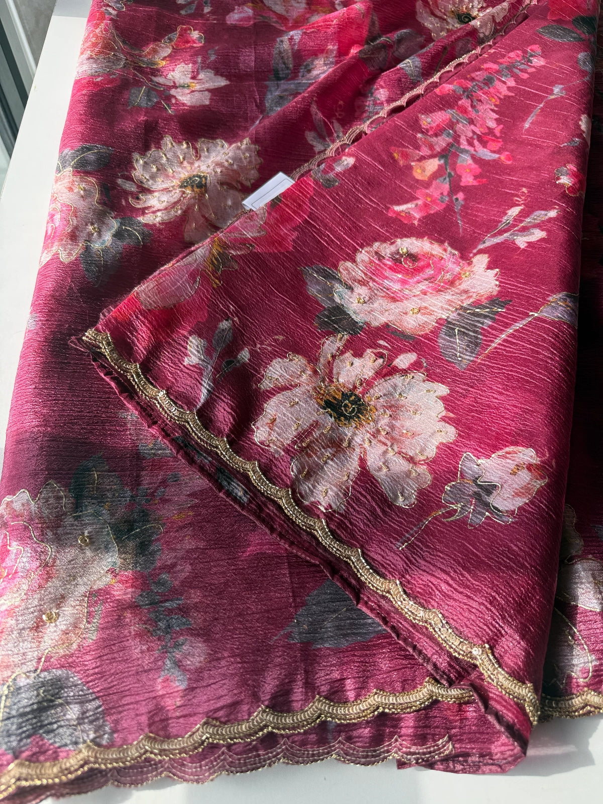 Crushed crape floral / A172