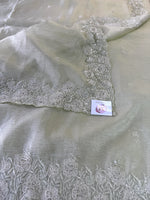 Crushed crape saree/ AM110