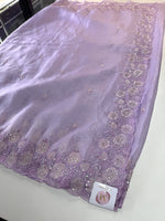 Crushed crape saree/ AM110